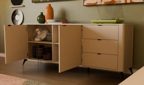 Komoda CORDOBA 2D3S KASZMIR BEŻ Szafka 3 Szuflady Cichy Domyk