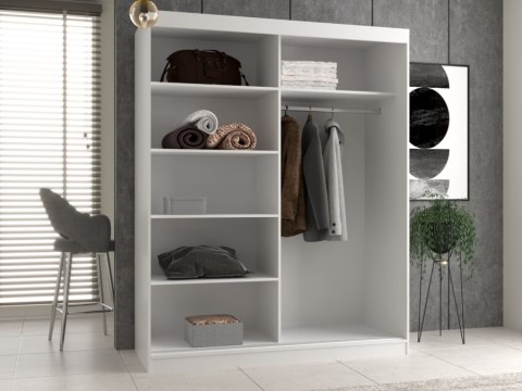 Szafa IGA 160 A/B ANTRACYT ARTISAN 1 x Lustro Do Sypialni Przedpokoju