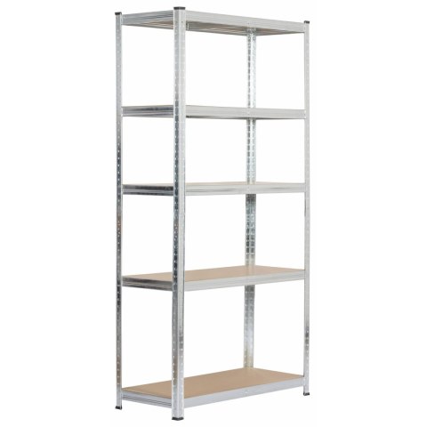 2x REGAŁ METALOWY 90x40x180 SREBRNY