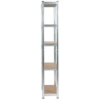 REGAŁ METALOWY 90x30x180 SREBRNY