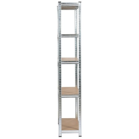 REGAŁ METALOWY 90x30x180 SREBRNY