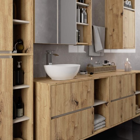 SZAFKA ŁAZIENKOWA POD UMYWALKĘ VAMI W90 2SZ 2P PK DĄB ARTISAN / KASZMIR