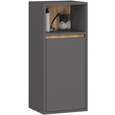 SZAFKA ŁAZIENKOWA WISZĄCA VAMI W35 1D 1W GRAFIT SZARY / DĄB ARTISAN