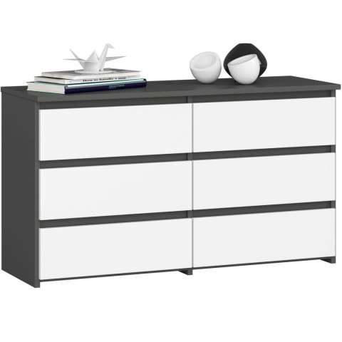 KOMODA CL100 6SZ PK SZARA / BIAŁA