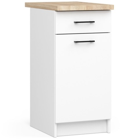 MEBLE KUCHENNE ZESTAW OLIWIA 2.4M BETON-BIAŁY