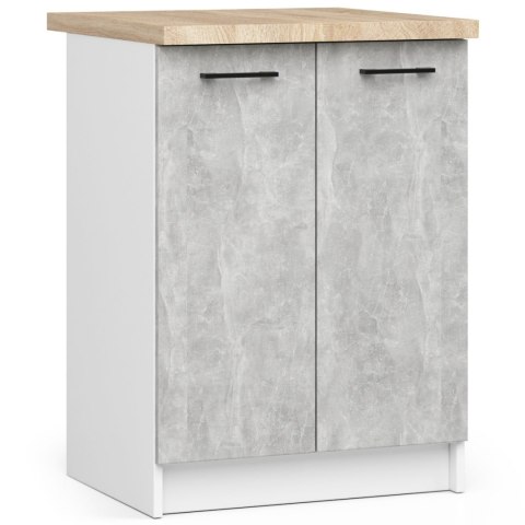 MEBLE KUCHENNE ZESTAW OLIWIA 2.4M BIAŁY-BETON