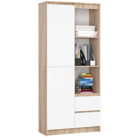 REGAŁ R11 R80 1D 2SZ CLP PK SONOMA / BIAŁY