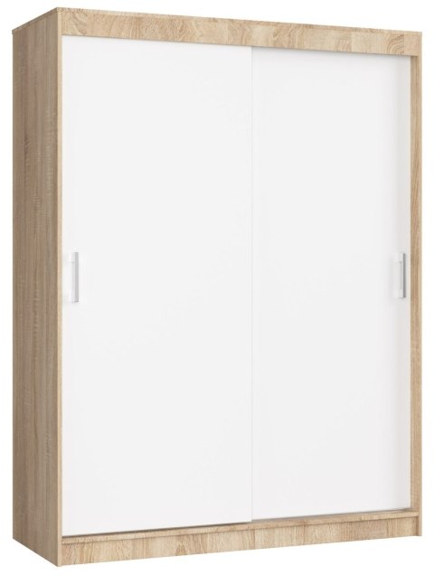 SZAFA PRZESUWNA 150 cm CLP MONO SONOMA/BIAŁA