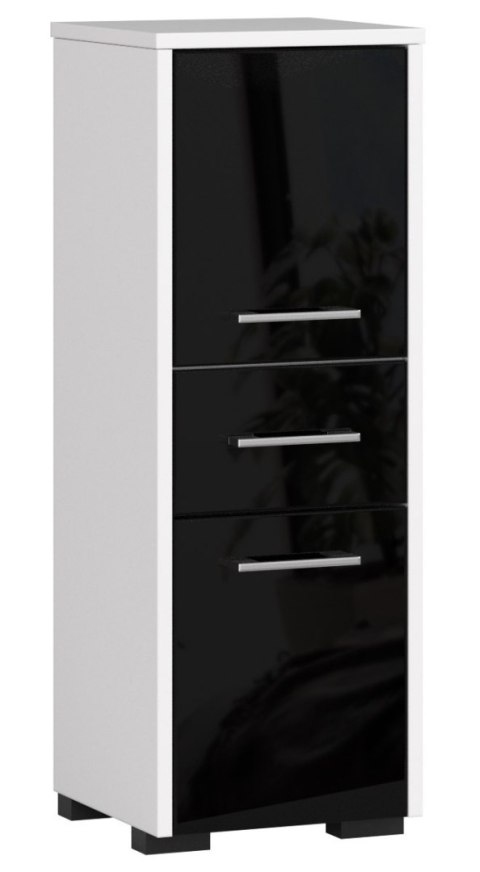 SZAFKA ŁAZIENKA FIN SŁUPEK 30 2D 1SZ 85cm PK CZARNY POŁYSK