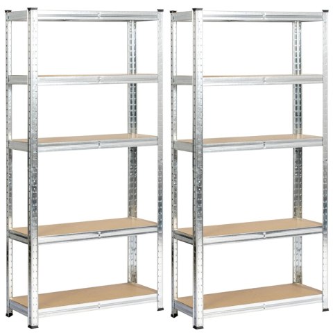 2x REGAŁ METALOWY 70x30x154 SREBRNY