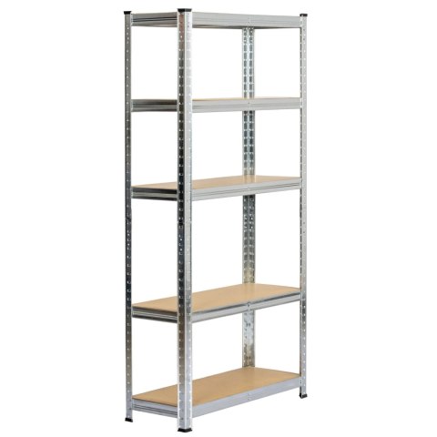 2x REGAŁ METALOWY 70x30x154 SREBRNY