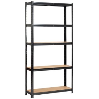 2x Regał metalowy garażowy 90x30x180 czarny