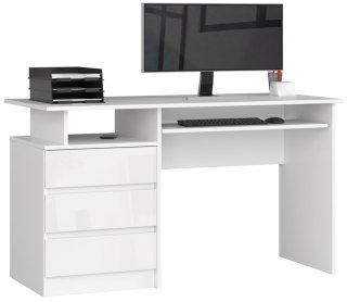 BIURKO CLP 135cm PK BIAŁE / BIAŁY POŁYSK
