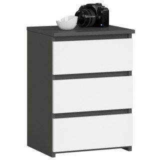 KOMODA CL3/40 GRAFIT PK SZARY / BIAŁA