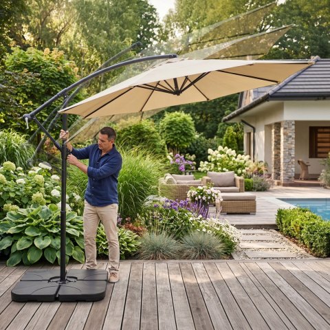 PARASOL OGRODOWY ASTER BEŻOWY