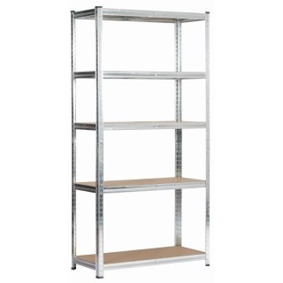 REGAŁ METALOWY 90x40x180 SREBRNY