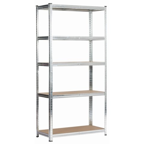 REGAŁ METALOWY 90x40x180 SREBRNY