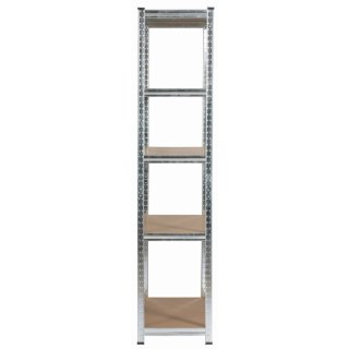 REGAŁ METALOWY 90x40x180 SREBRNY