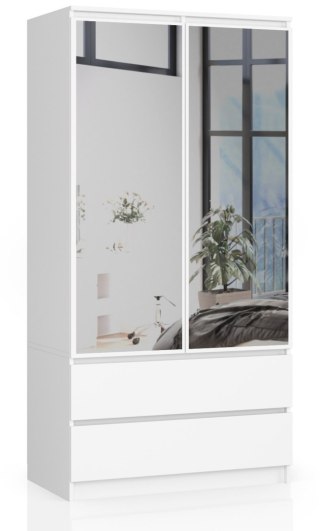 SZAFA S90 2D 2SZ 2 LUSTRO CLP PK BIAŁY
