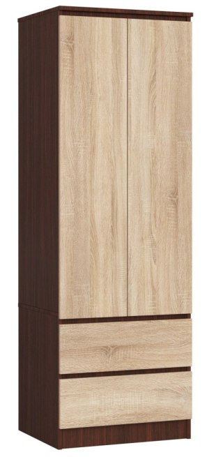 SZAFA STAR S 60 cm 2 DRZWI 2 SZUFLADY PK WENGE / SONOMA
