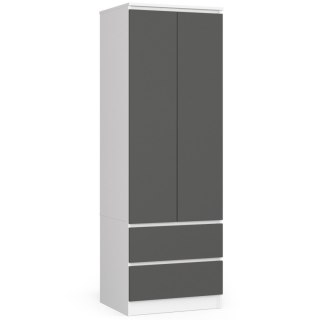 SZAFA STAR S60 2D 2SZ PK BIAŁY / SZARY