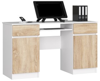 BIURKO CLP A5 2D 2SZ PK BIAŁE / SONOMA