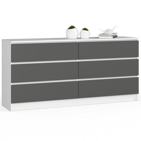 KOMODA K160 6SZ CLP PK BIAŁY / SZARY