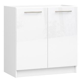 SZAFKA KUCHENNA POD ZLEWOZMYWAK OLIWIA S 80cm BIAŁA-BIAŁY POŁYSK