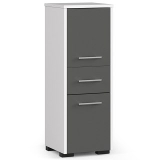 SZAFKA ŁAZIENKA FIN SŁUPEK 30 2D 1SZ 85cm PK BIAŁY / SZARY