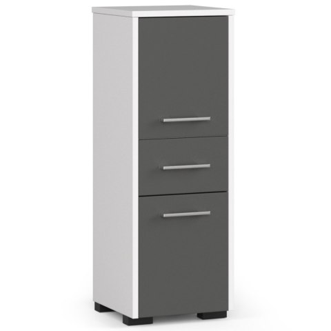 SZAFKA ŁAZIENKA FIN SŁUPEK 30 2D 1SZ 85cm PK BIAŁY / SZARY
