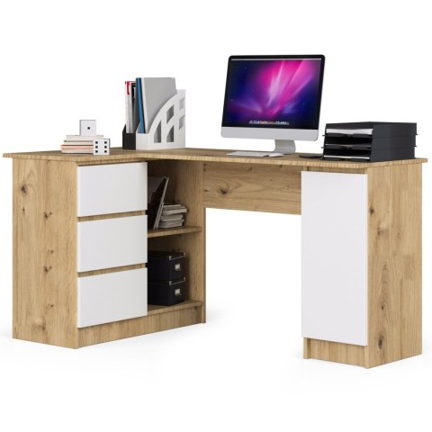 BIURKO NAROŻNE B20 CLP LEWOSTRONNE PK DĄB ARTISAN / BIAŁE