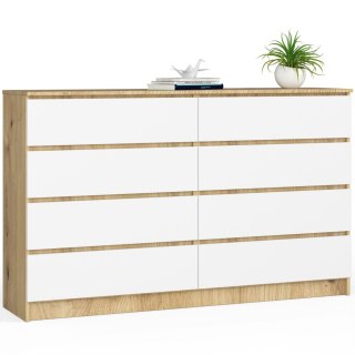 KOMODA K160 8SZ CLP DĄB ARTISAN / BIAŁY