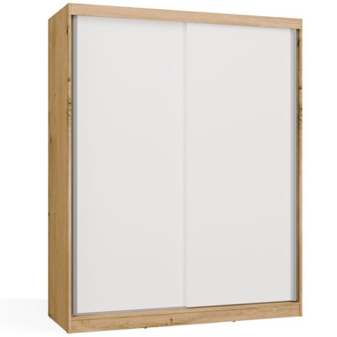 SZAFA Przesuwna IGA 160 CM B DĄB ARTISAN BIEL- Stylowa i Funkcjonalna