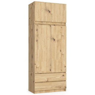 SZAFA Z NADSTAWKĄ S90 2D 2SZ CLP PK DĄB ARTISAN