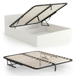 Stelaż metalowy do łóżka 160x200 cm z mechanizmem podnoszenia 28 listew dzielony