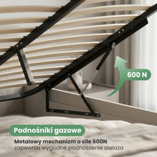 Stelaż metalowy do łóżka 160x200 cm z mechanizmem podnoszenia 28 listew dzielony