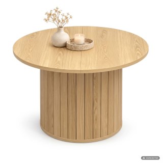 Stolik kawowy okrągły NUBO 60 cm Naturalne Drewno