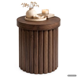 Stolik kawowy okrągły TINO 40 cm Orzech