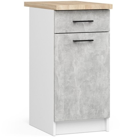 Zestaw szafek kuchennych z witryną OLIWIA 2.4m H720 Beton