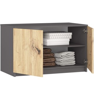 NADSTAWKA DO SZAFY S90 2D 2SZ CLP GRAFIT SZARY / DĄB ARTISAN