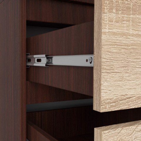 SZAFA S 90 cm 2 DRZWI 2 SZUFLADY 2 LUSTRA PK WENGE / SONOMA