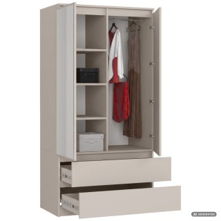 SZAFA S90 2D 2SZ CLP PK LUSTRO KASZMIR
