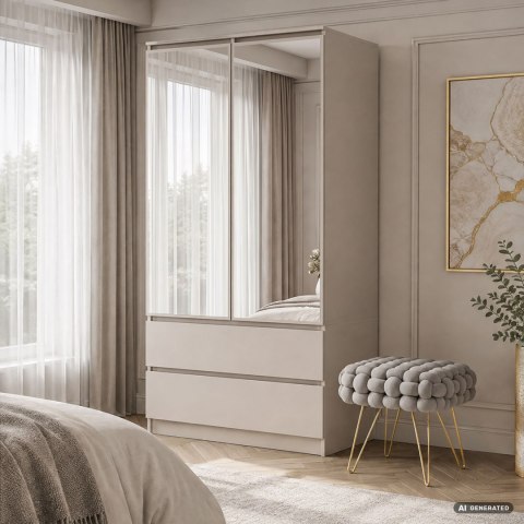 SZAFA S90 2D 2SZ CLP PK LUSTRO KASZMIR