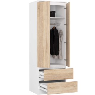 SZAFA STAR S 60 cm 2 DRZWI 2 SZUFLADY PK BIAŁA / SONOMA
