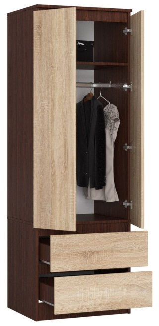 SZAFA STAR S 60 cm 2 DRZWI 2 SZUFLADY PK WENGE / SONOMA