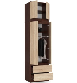 SZAFA Z NADSTAWKĄ S60 2D 2SZ CLP PK WENGE / SONOMA