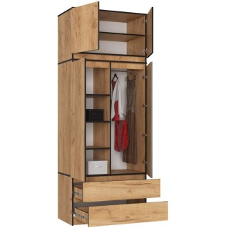 SZAFA Z NADSTAWKĄ S90 2D 2SZ CLP PK DĄB CRAFT