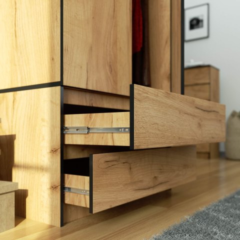 SZAFA Z NADSTAWKĄ S90 2D 2SZ CLP PK DĄB CRAFT