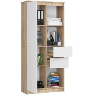 REGAŁ R15 R80 1D 2SZ CLP PK SONOMA / BIAŁY