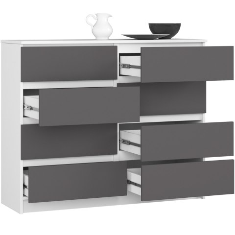 KOMODA K120 8SZ PK BIAŁY / SZARY